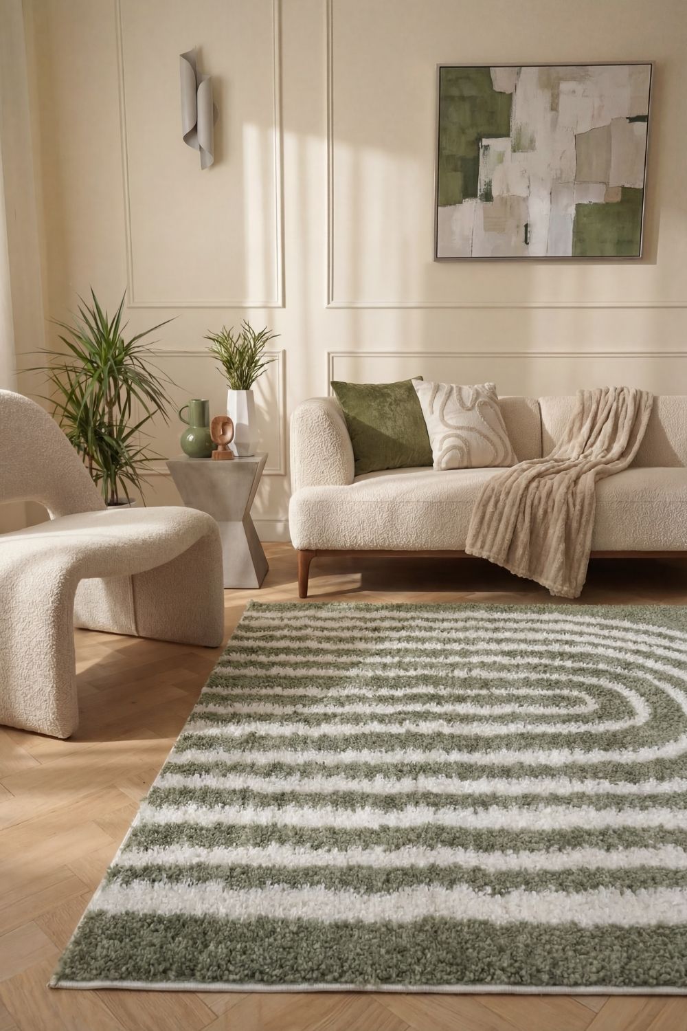 Moodi Shaggy Green Reverie Rug