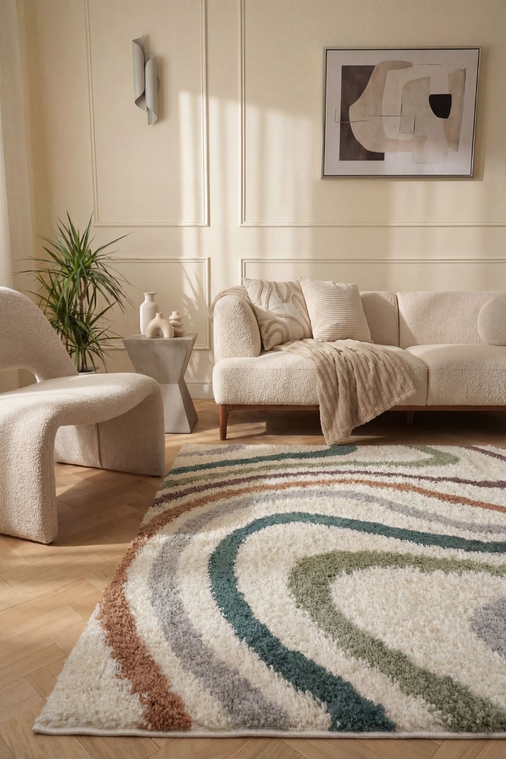 Moodi Shaggy Multicolour Mirage Rug