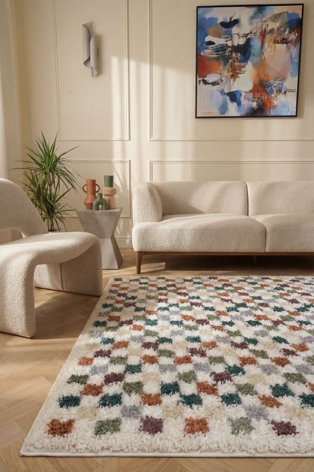 Moodi Shaggy Multicolour Pulseway Rug