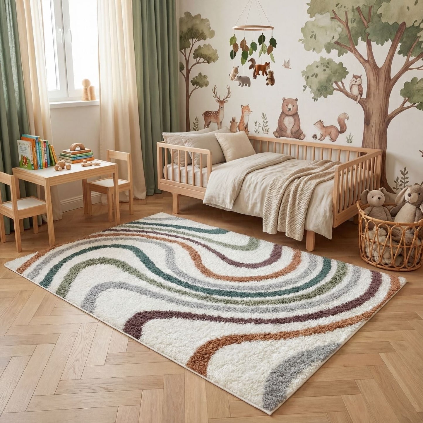 Moodi Shaggy Multicolour Mirage Rug