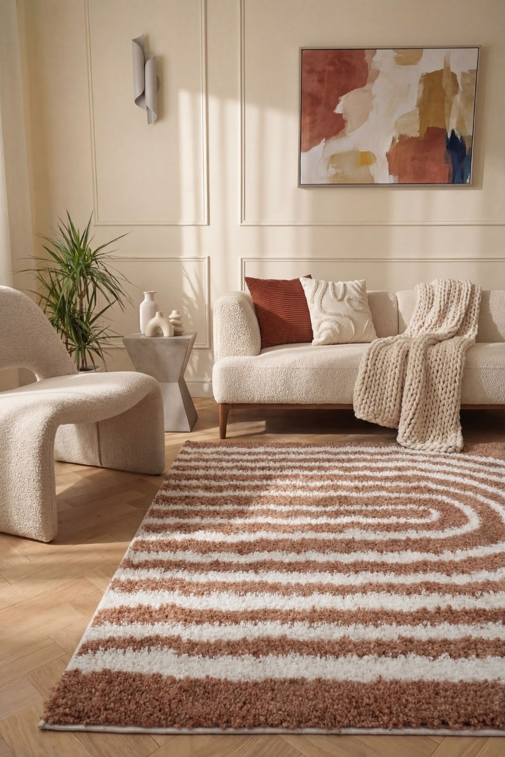 Moodi Shaggy Terra Tawny Rug