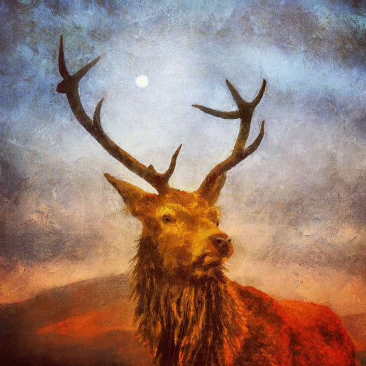 A Moonlit Stag | Statement Interior Wall Art from Scotland