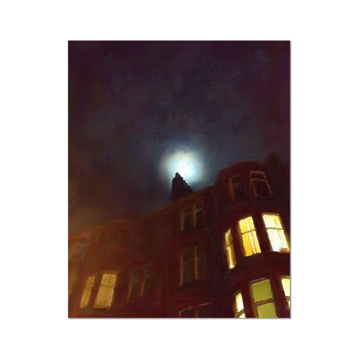 A Moonlit Tenement Artist Proof Collector Print
