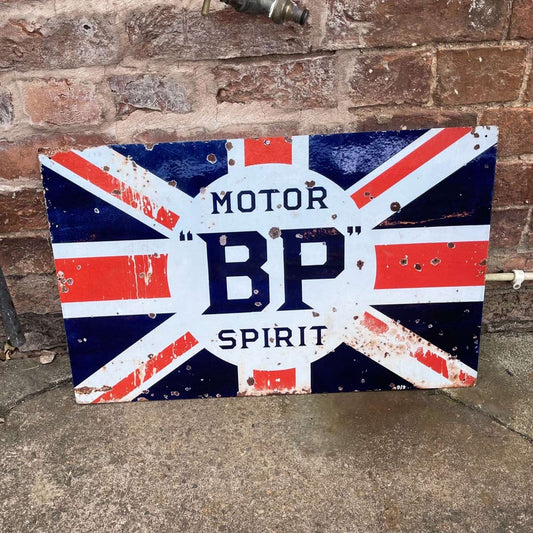 Vintage Motor BP Spirit Metal Advertising Sign