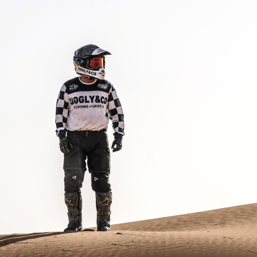 Chequered Vintage Motocross Jersey