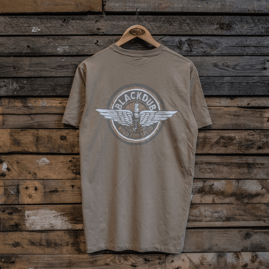 Beige Circle Wings Tee