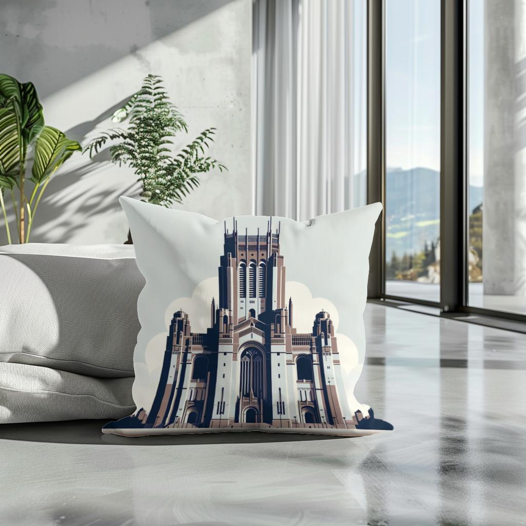 Liverpool Cathedral Minimalist Essence Cotton Cushion
