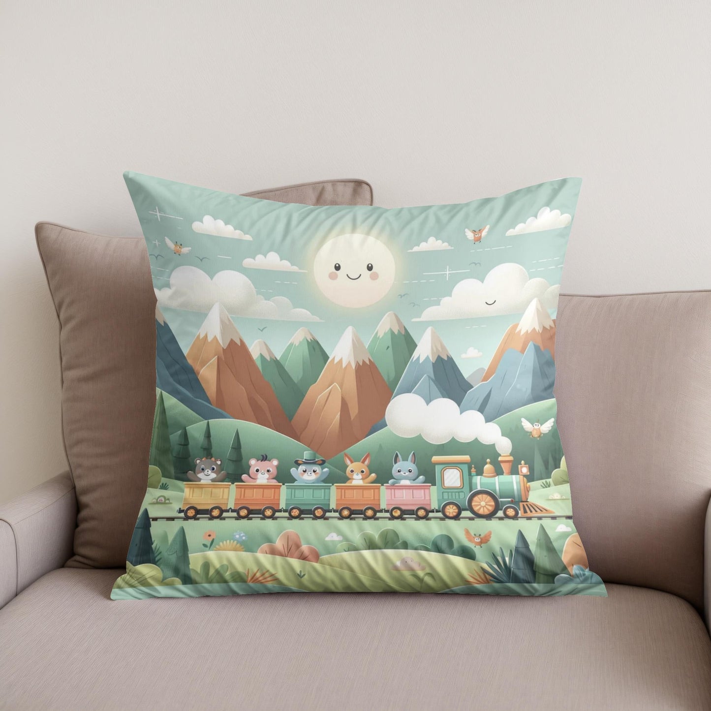 Mountain Express Cotton Cushion