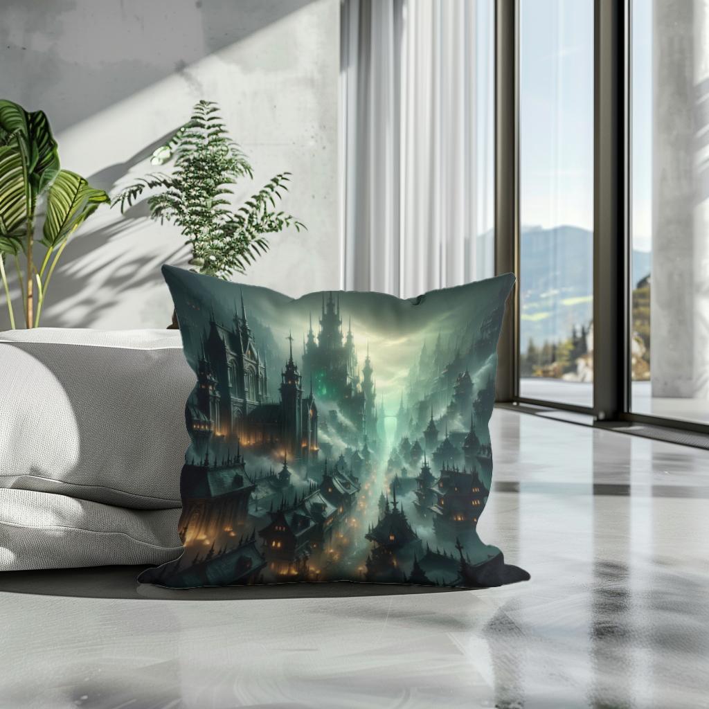 Gothic Undercity Cotton Cushion