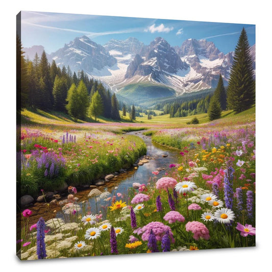 Alpine Meadow Bloom Canvas