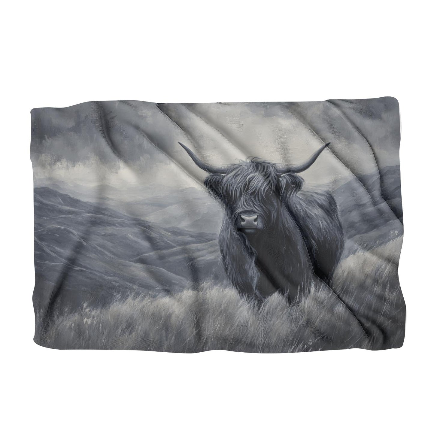 Monochrome Highland Majesty Blanket