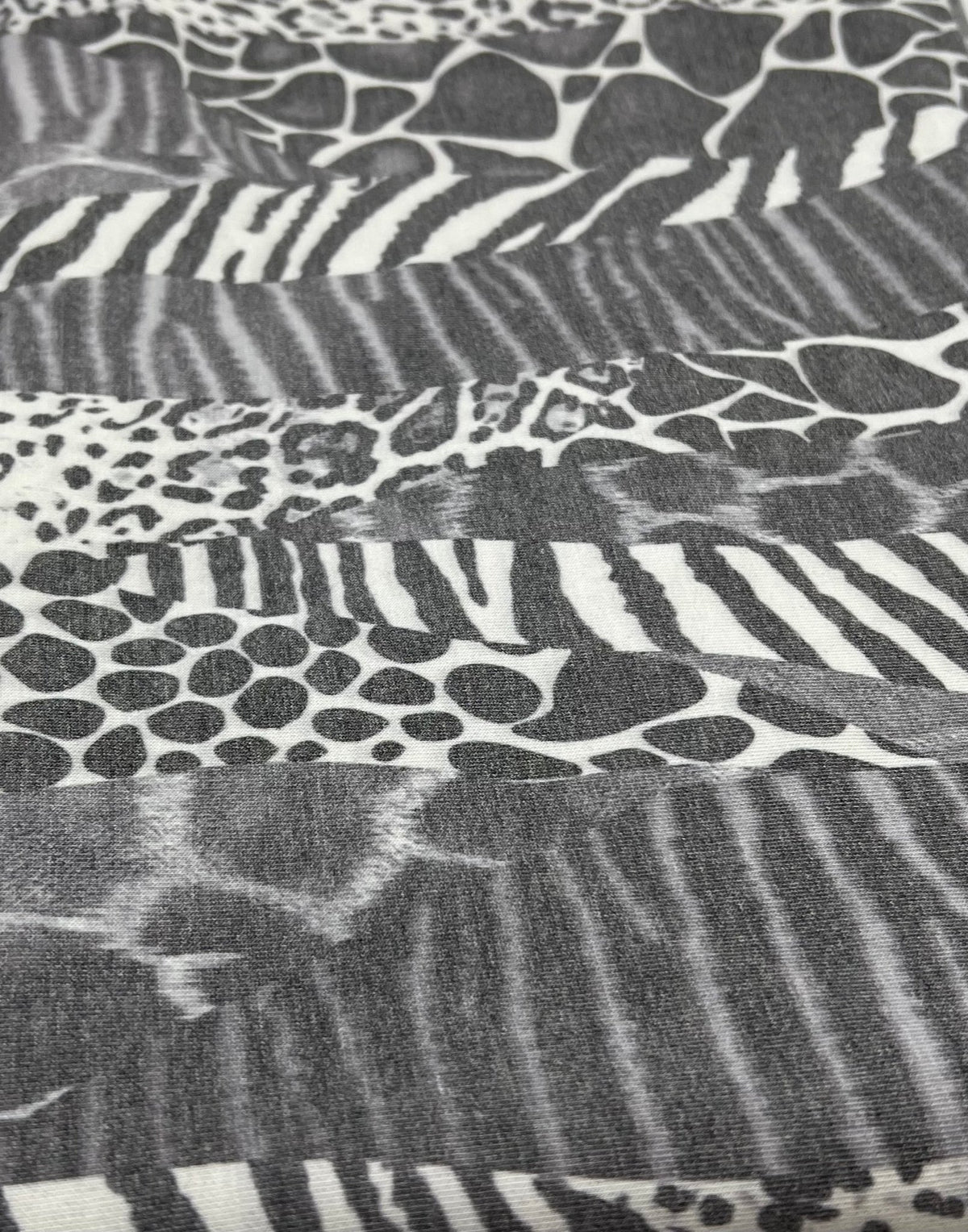 Multi Animal French Terry Loopback Fabric