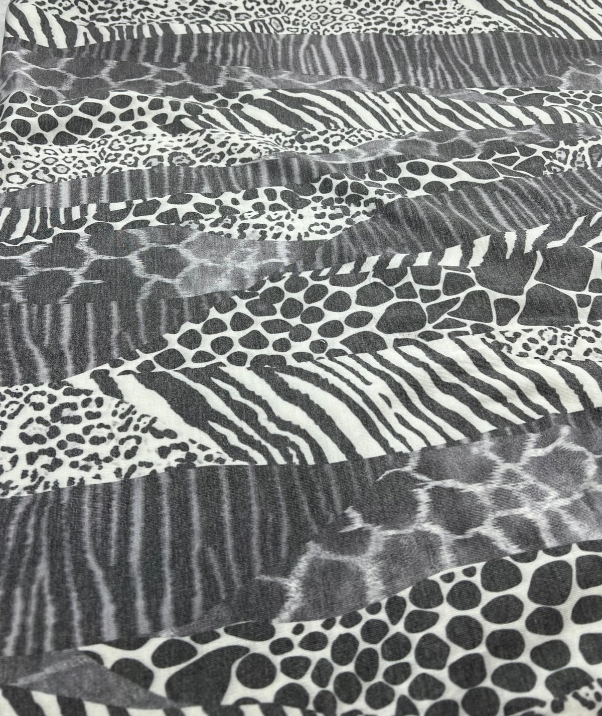 Multi Animal French Terry Loopback Fabric