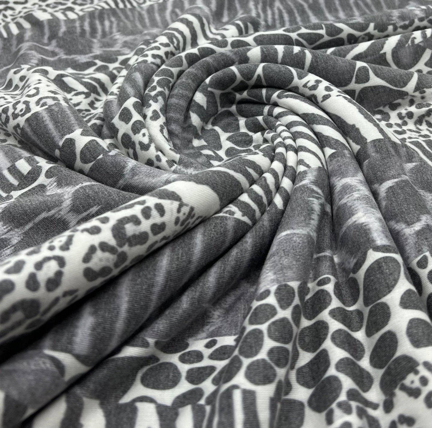Multi Animal French Terry Loopback Fabric