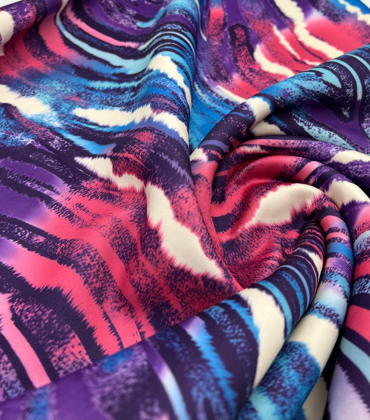 Multi Animal Plain Scuba Fabric