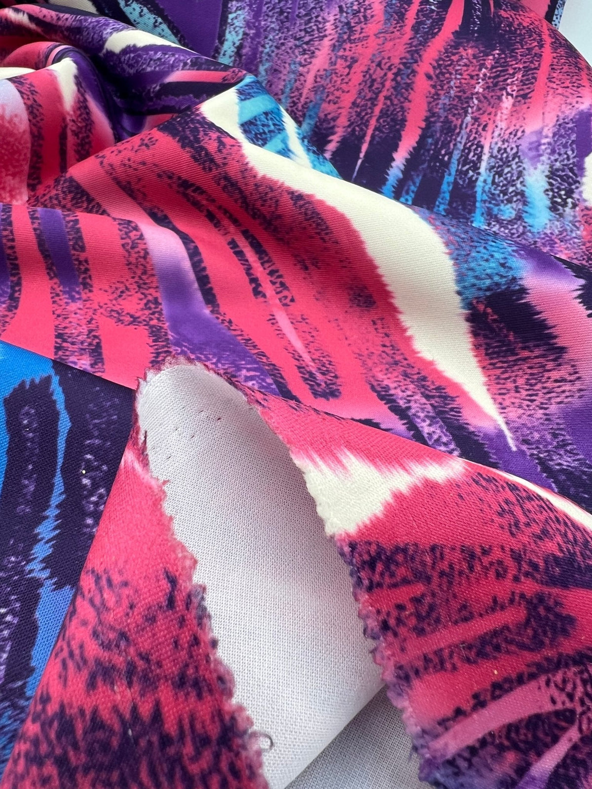 Multi Animal Plain Scuba Fabric