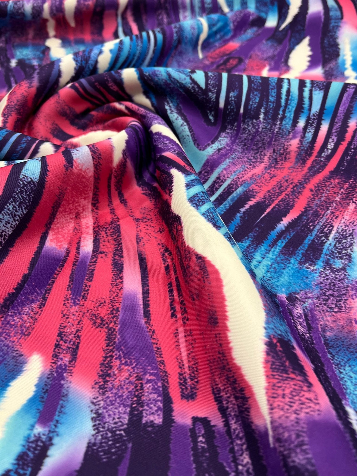 Multi Animal Plain Scuba Fabric