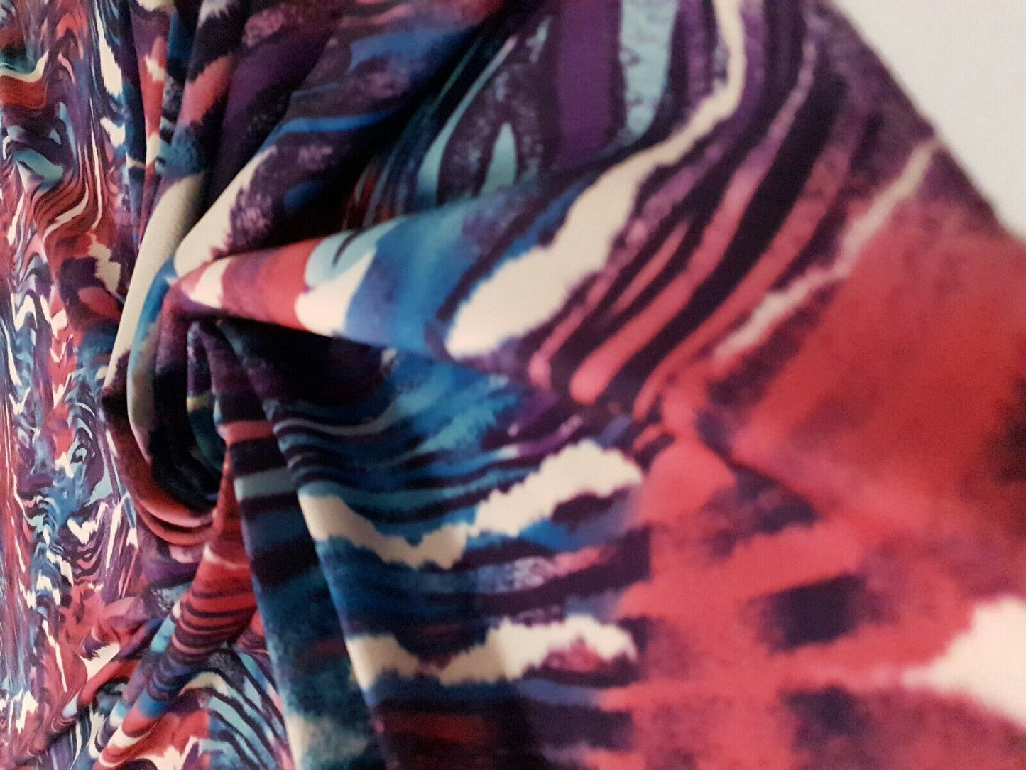 Multi Animal Print Lightweight Jersey Crepe Fabric 4 Way Stretch
