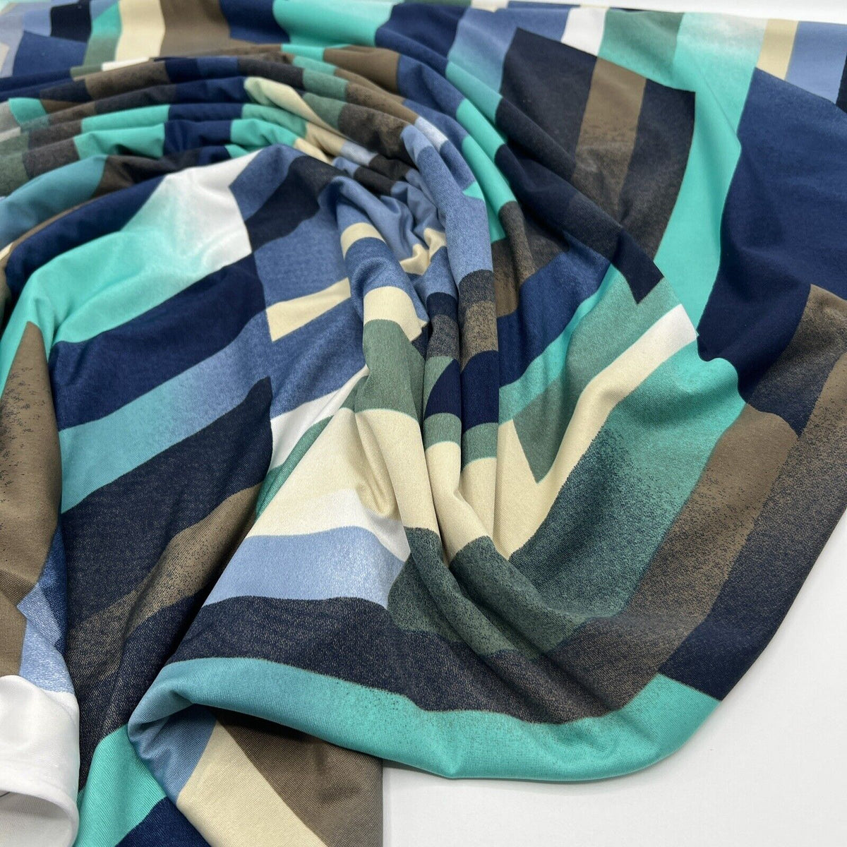 Multi Block Soft Touch Stretch Fabric