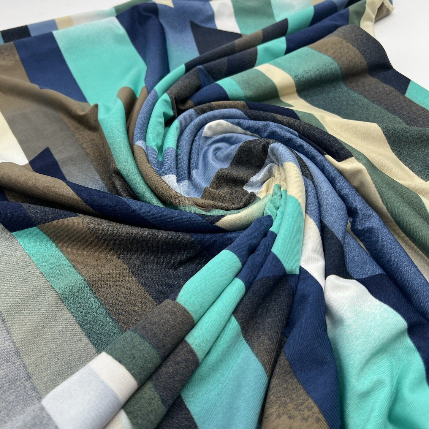 Multi Block Soft Touch Stretch Fabric