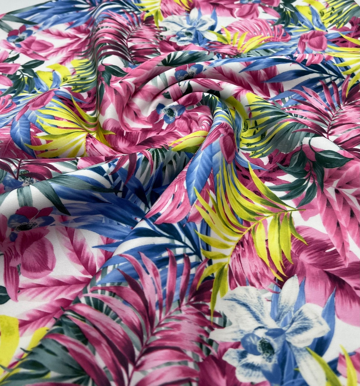 Multi Floral Plain Scuba Stretch 4 Way Stretch Jersey Fabric
