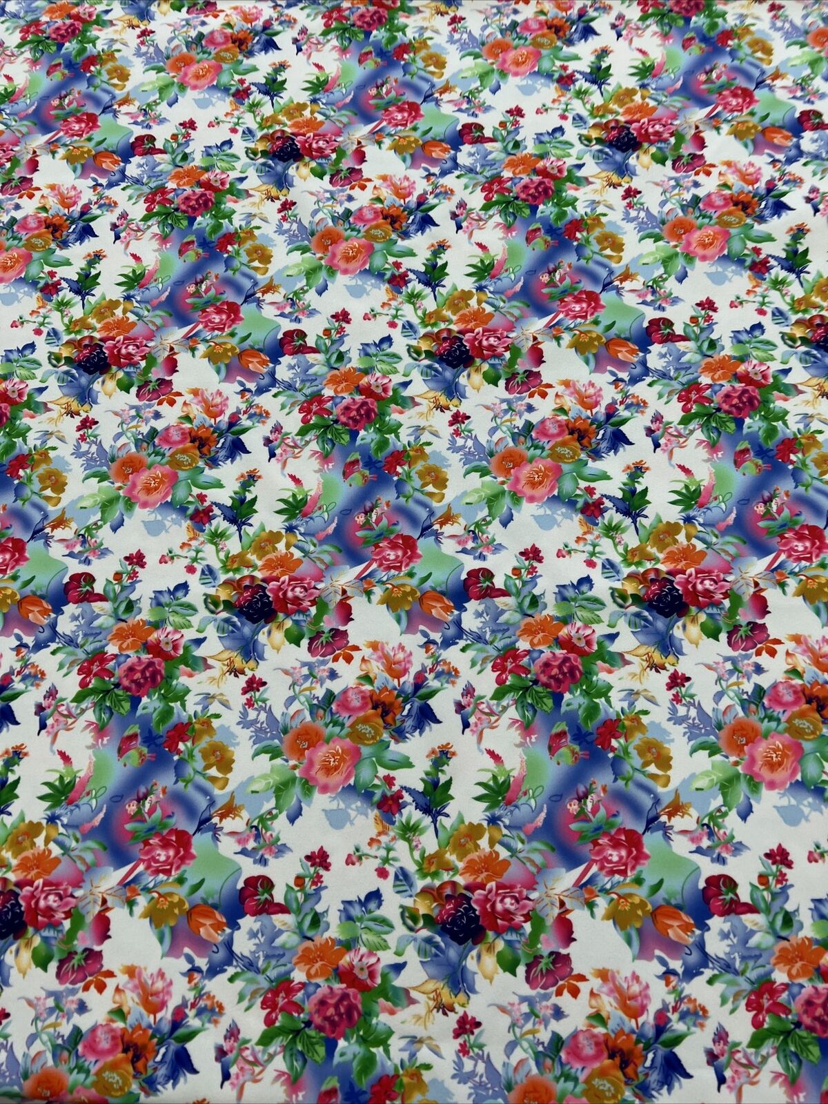 Multi Floral Printed Scuba Crepe Jersey Fabric 4 Way Stretch