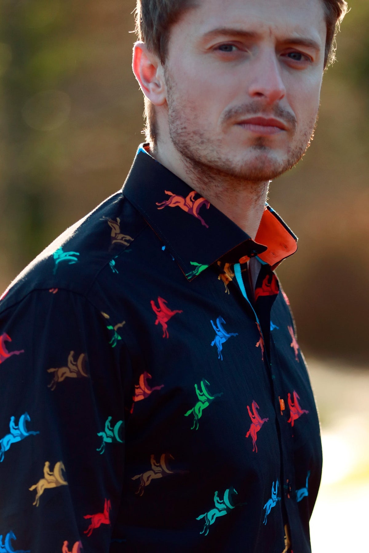 Multi Horse Rider Print Shirt