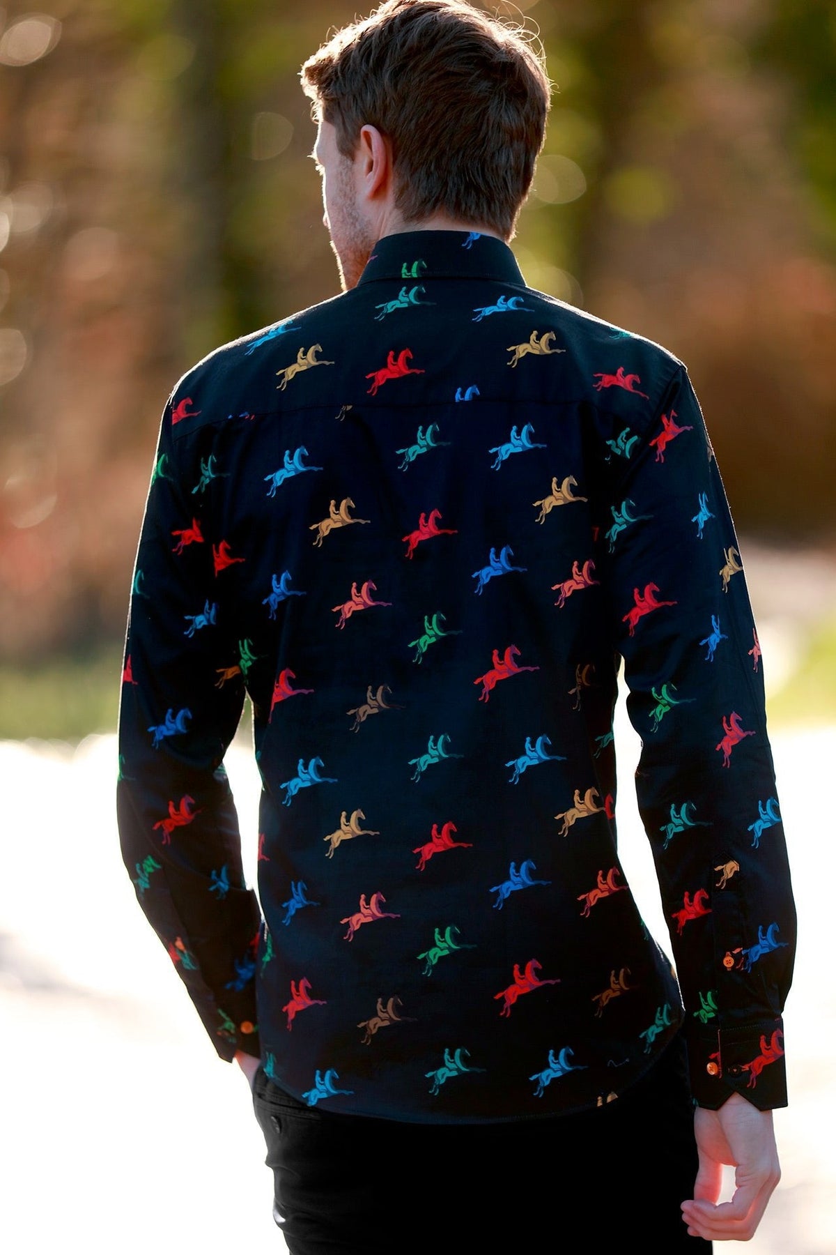 Multi Horse Rider Print Shirt