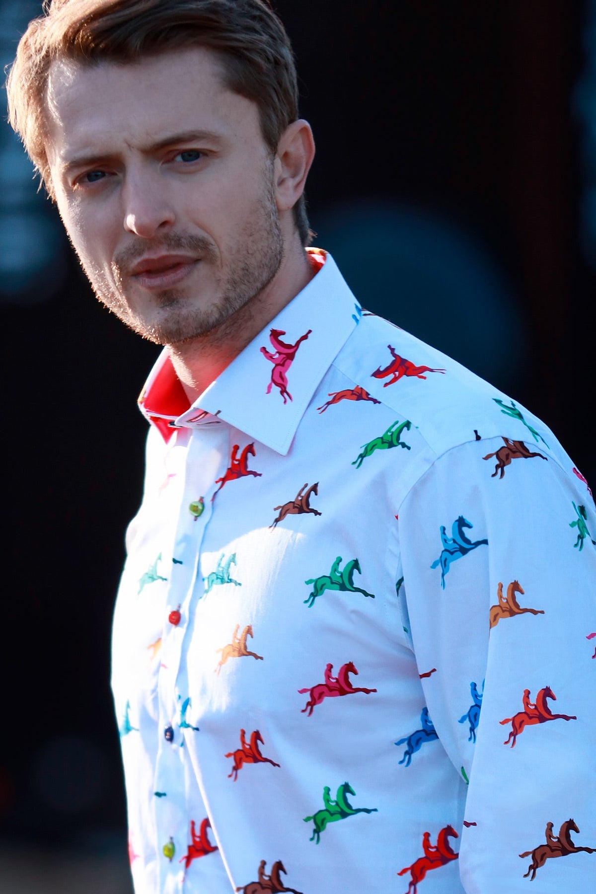 Multi Horse Rider Print Shirt