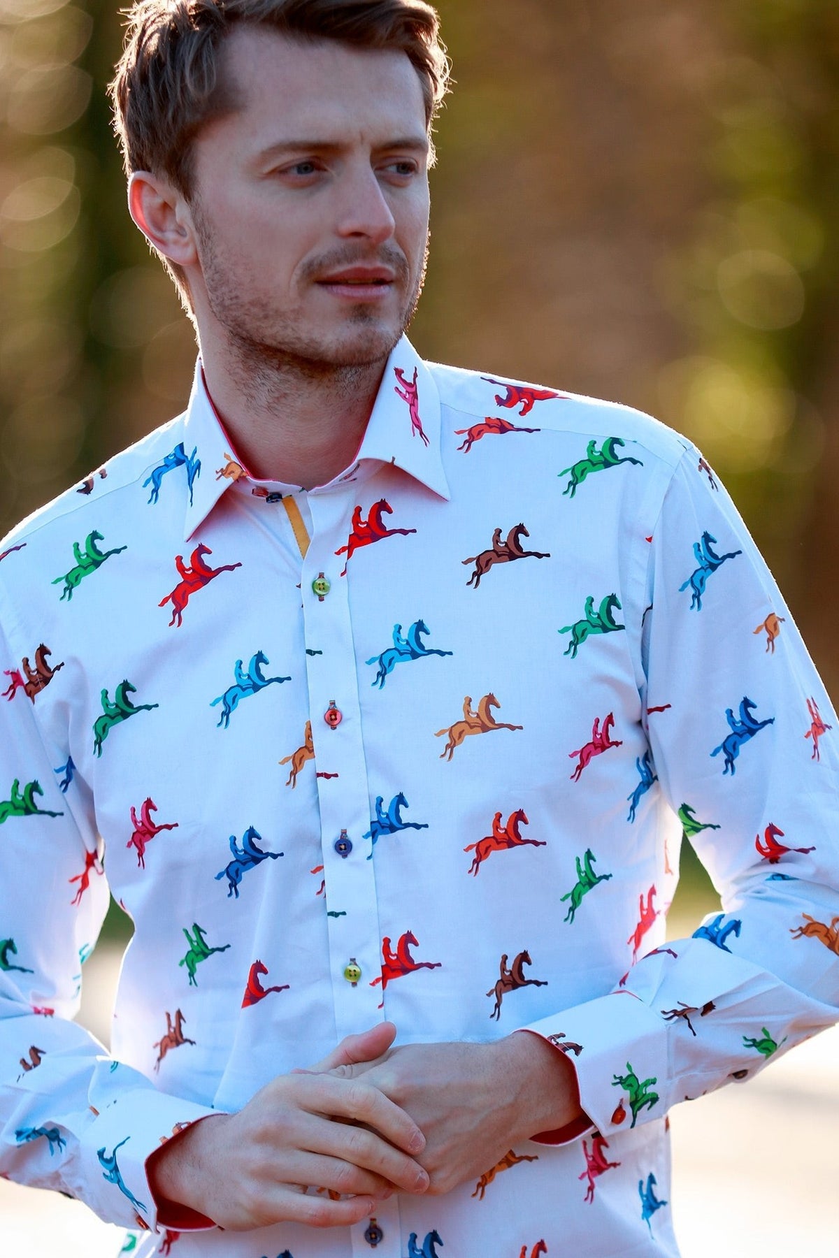 Multi Horse Rider Print Shirt
