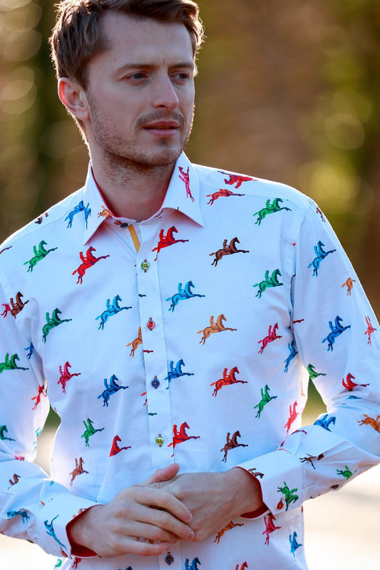 Multi Horse Rider Print Shirt