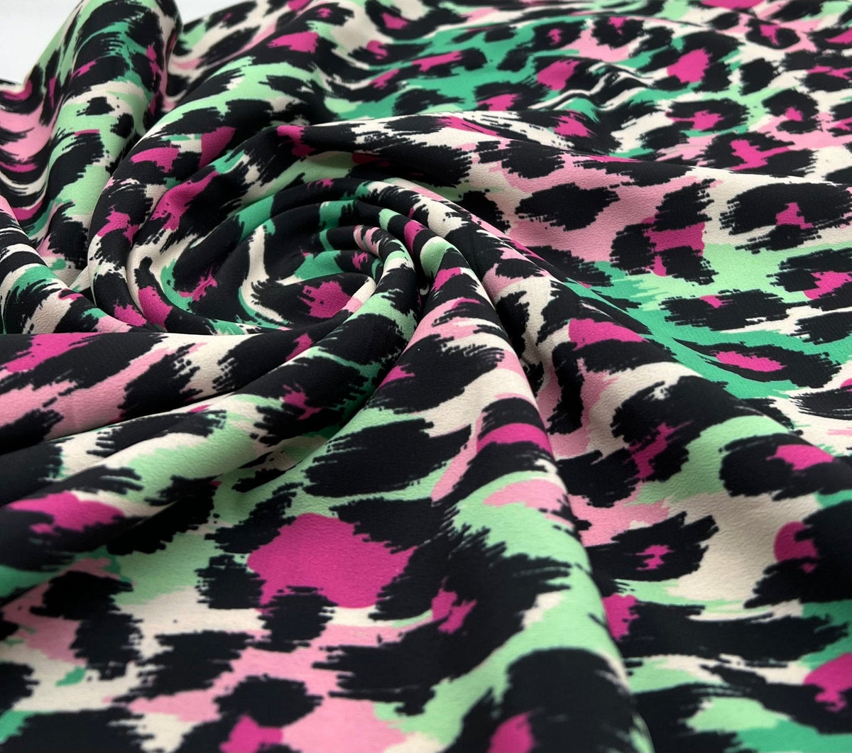 Multi Leoapard Non Stretch Woven Dress Craft Fabric