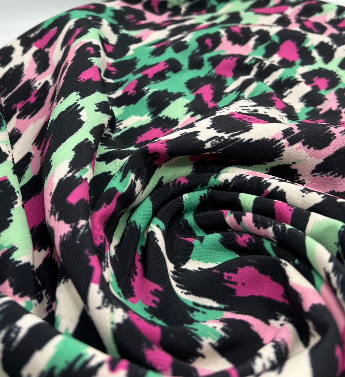 Multi Leoapard Non Stretch Woven Dress Craft Fabric