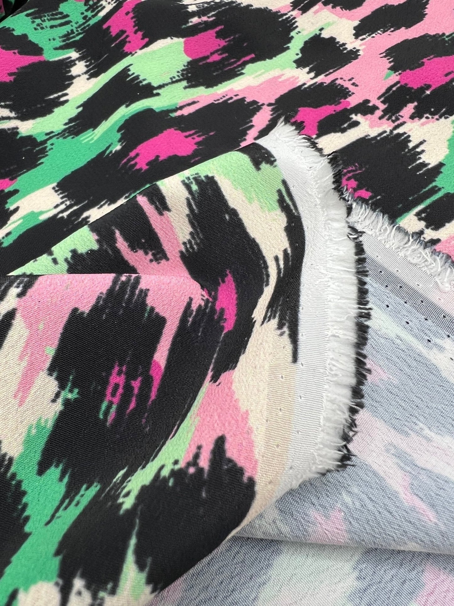 Multi Leoapard Non Stretch Woven Dress Craft Fabric
