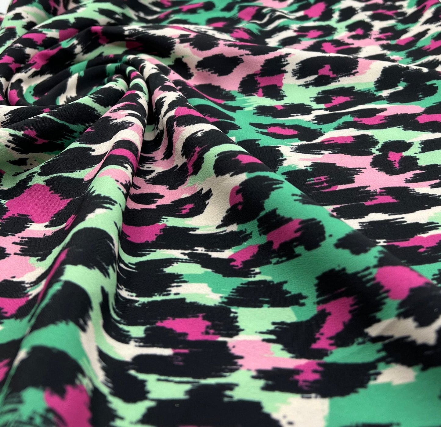 Multi Leoapard Non Stretch Woven Dress Craft Fabric