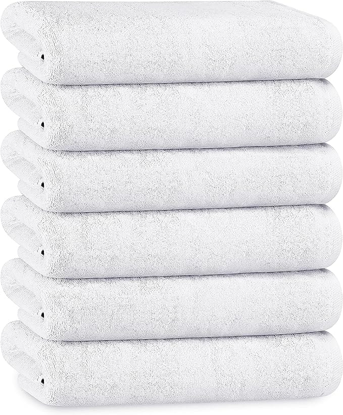 Multi-Pack Hotel Bath Sheets 500gsm Super Absorbent Quick Dry Soft Cotton Towels White Grey for B&Bs and Hospitals OLIVIA ROCCO