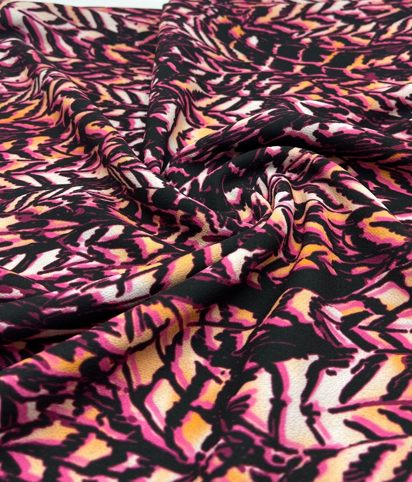 Multi Print Lightweight Bubble Crepe Fabric