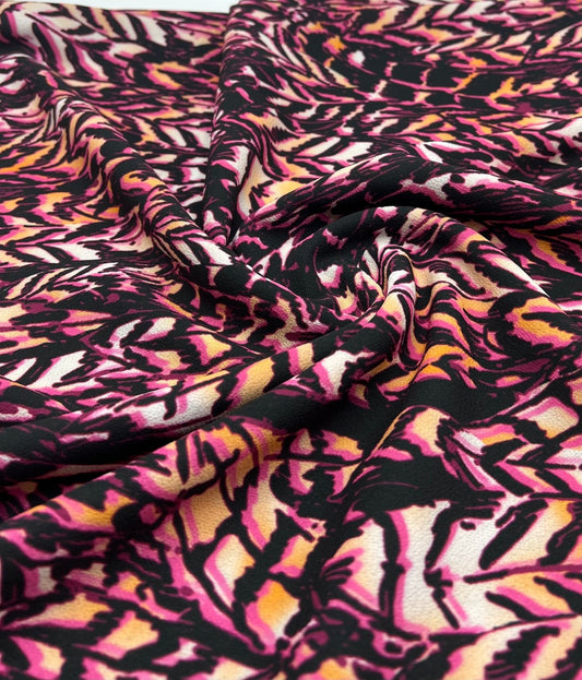 Multi Print Lightweight Bubble Crepe Fabric