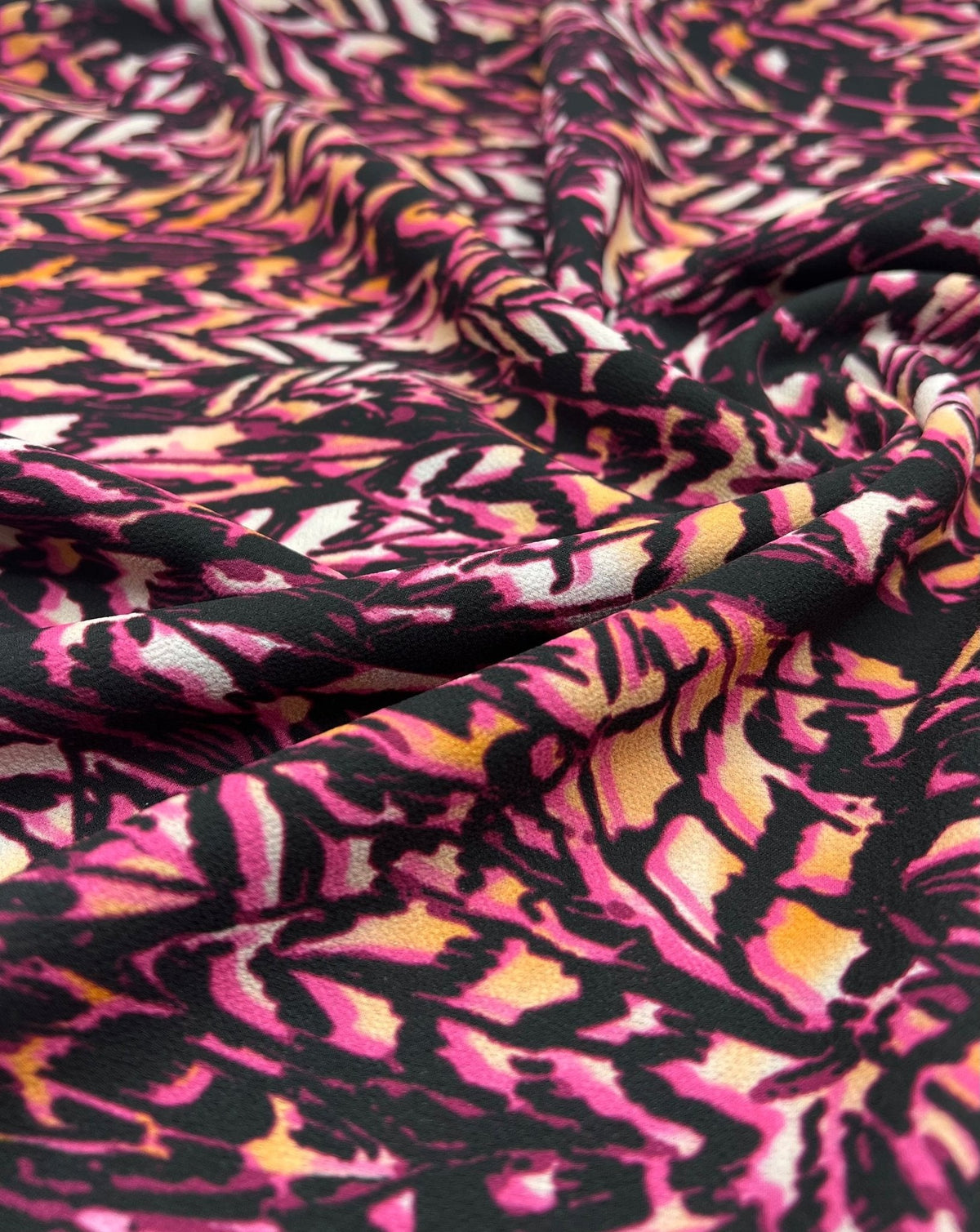 Multi Print Lightweight Bubble Crepe Fabric
