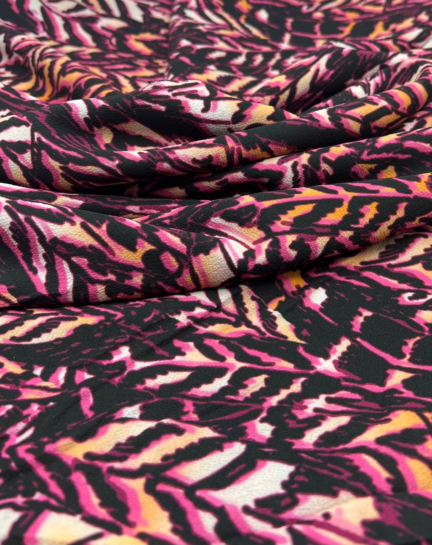 Multi Print Lightweight Bubble Crepe Fabric