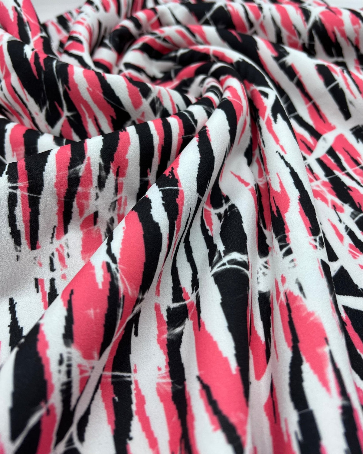 Multi Tie Dye Printed Scuba Crepe Jersey Fabric 4 Way Stretch