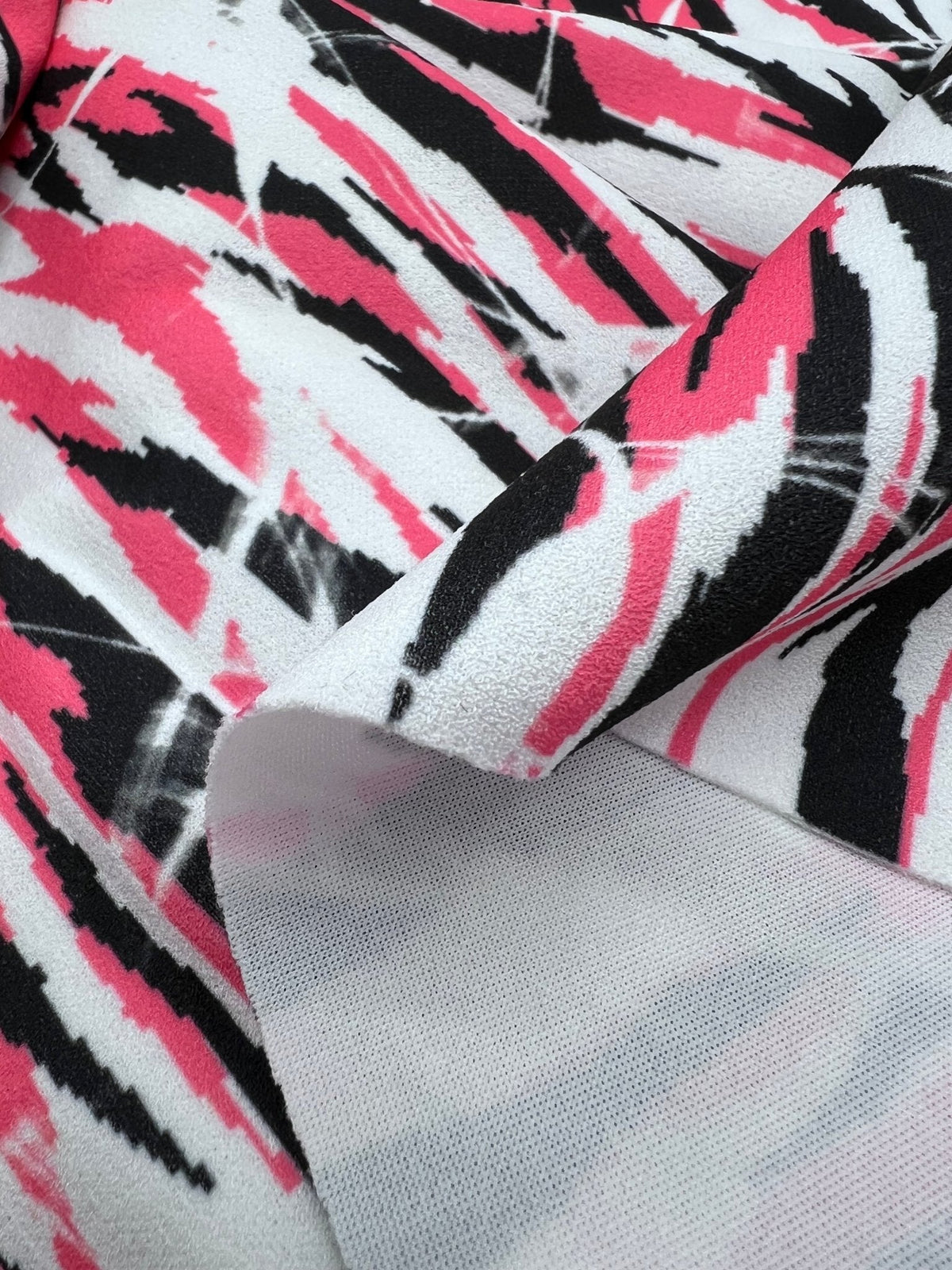 Multi Tie Dye Printed Scuba Crepe Jersey Fabric 4 Way Stretch