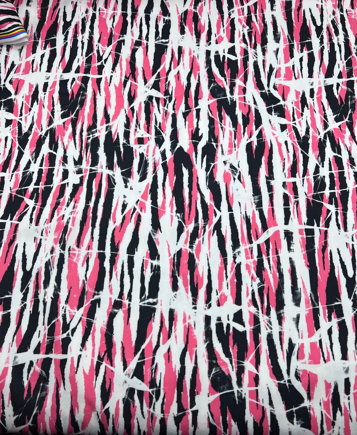 Multi Tie Dye Printed Scuba Crepe Jersey Fabric 4 Way Stretch