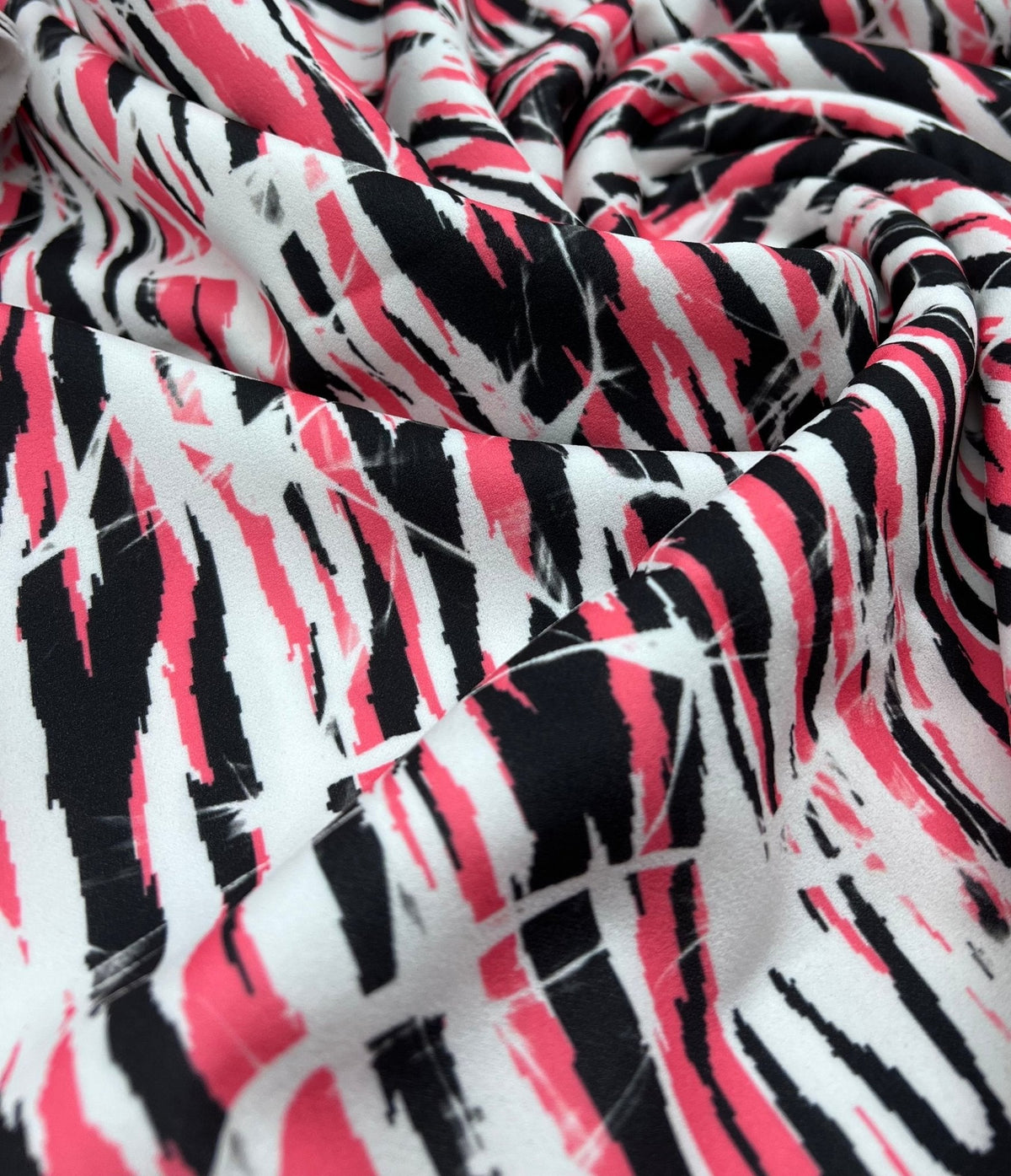 Multi Tie Dye Printed Scuba Crepe Jersey Fabric 4 Way Stretch