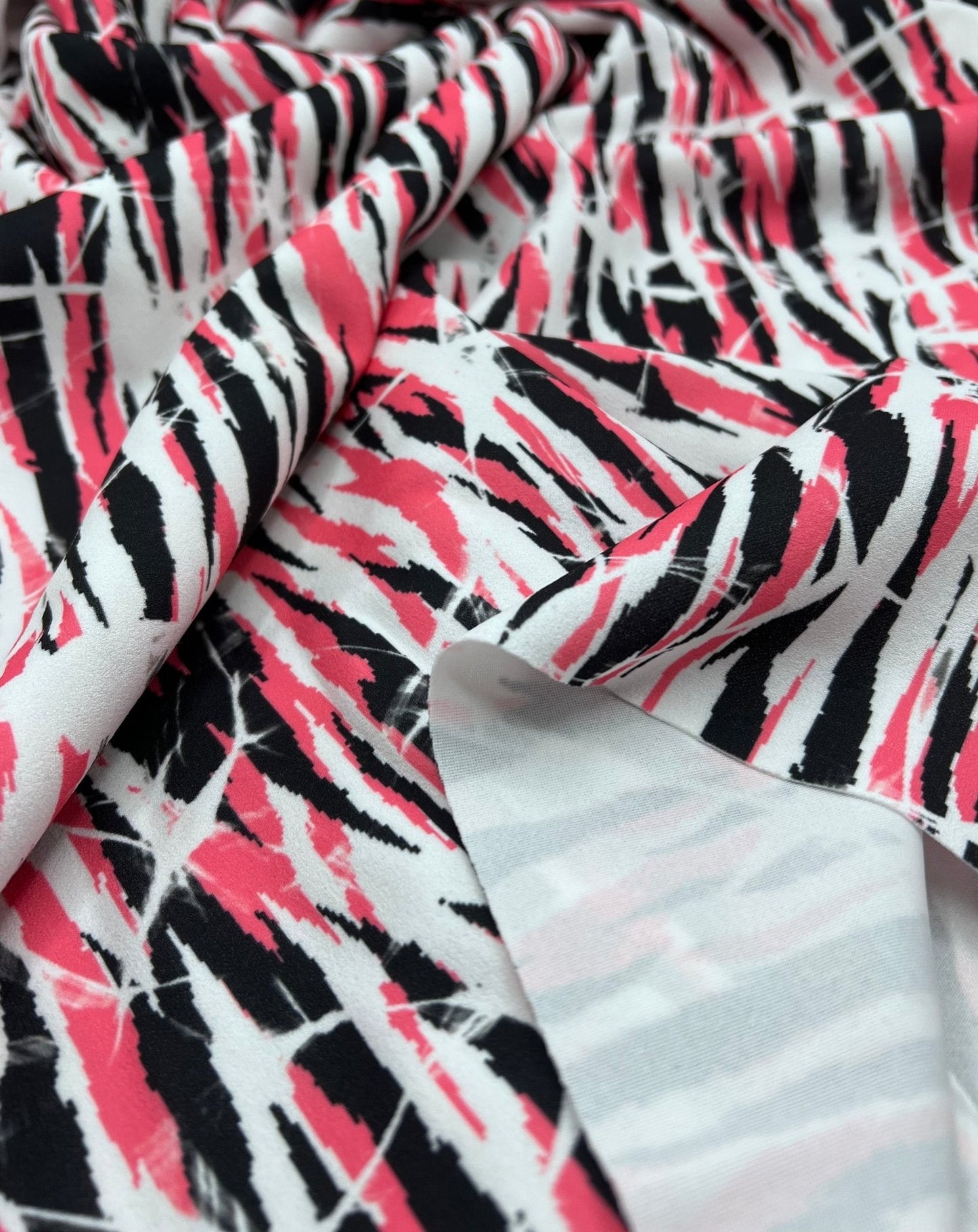 Multi Tie Dye Printed Scuba Crepe Jersey Fabric 4 Way Stretch