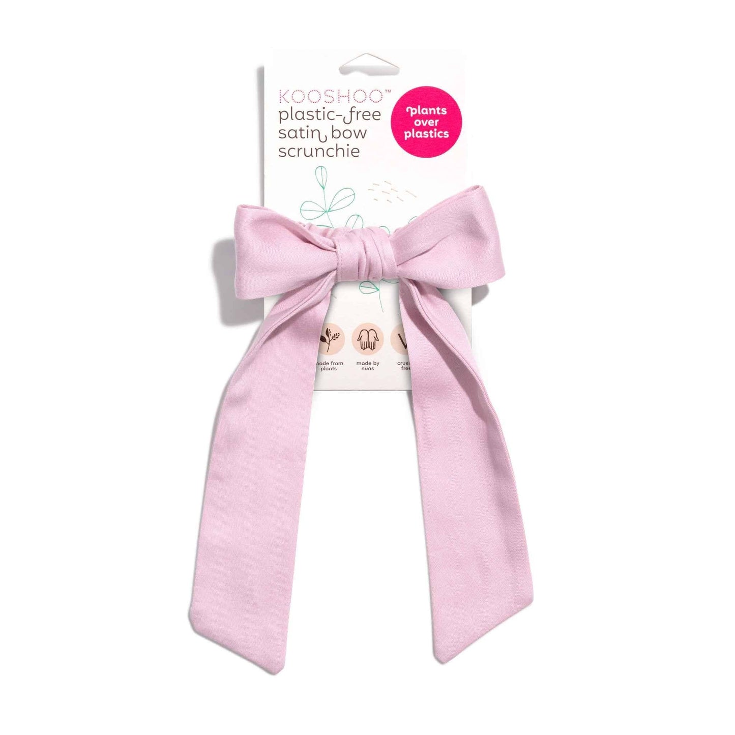 Multi-Use Organic Cotton Satin Bow Scrunchie – Violet Ice