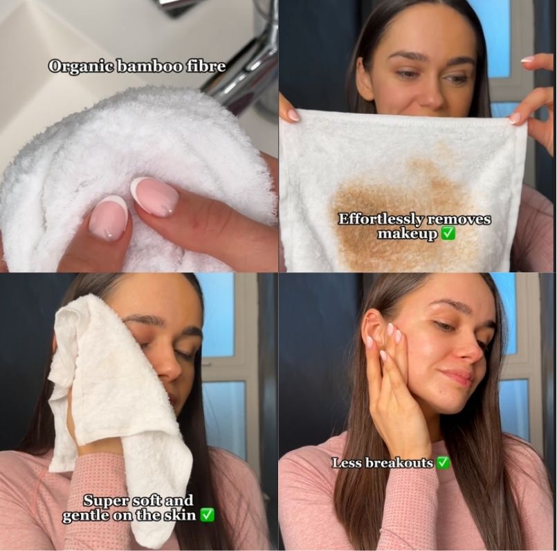 Organic Bamboo Face Cloths - 6 Pack