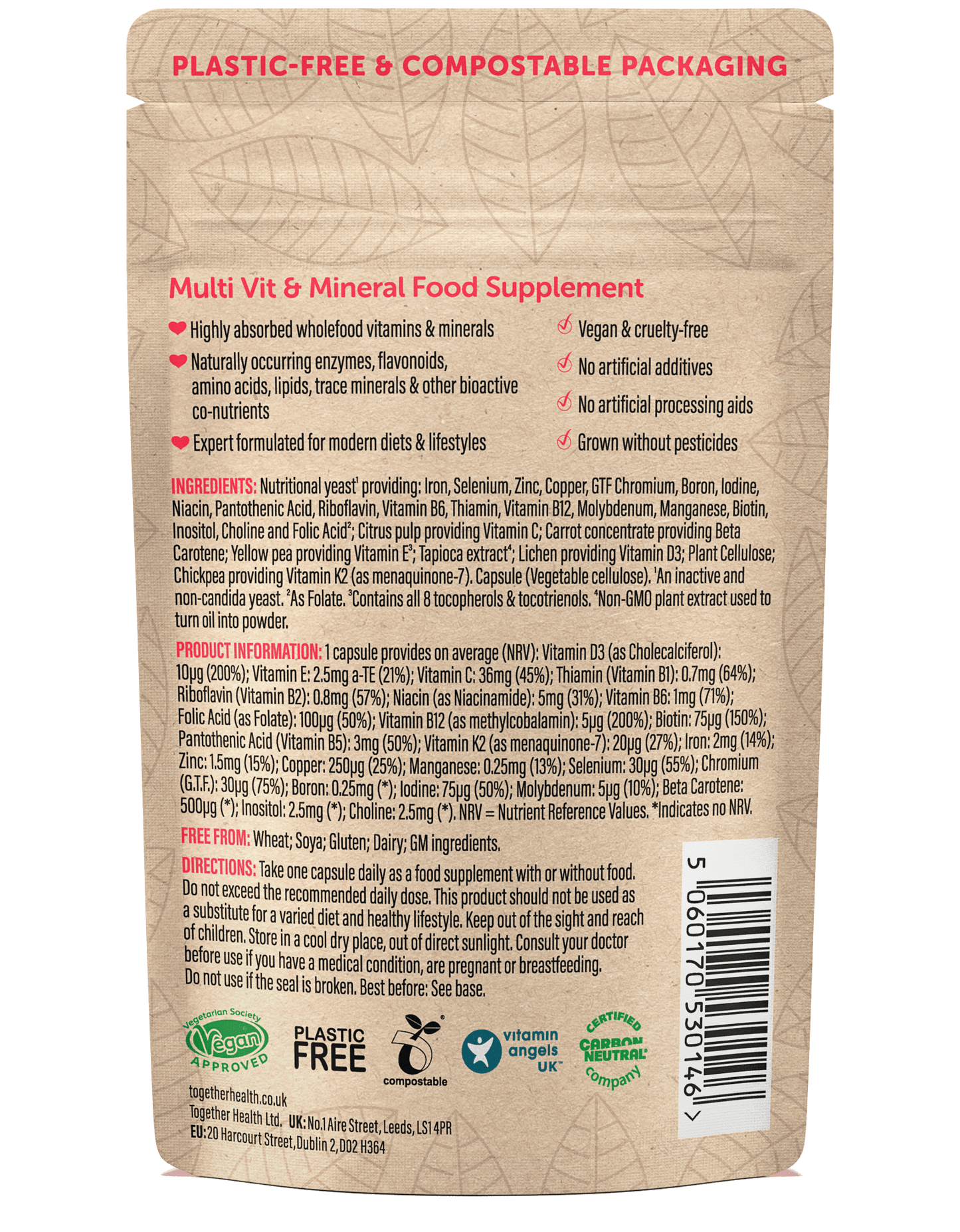 Multivitamin – Vegan – 30 Capsules