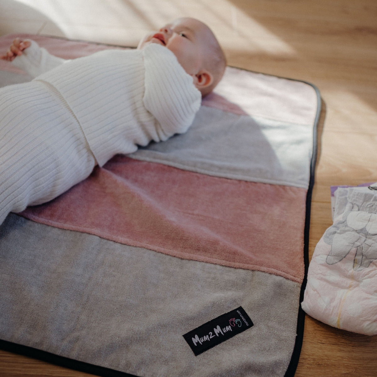 Mum 2 Mum Changing Mat / Playmat - Denim Blue & Olive Green