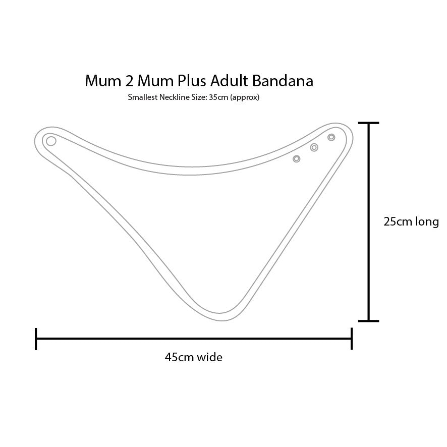Mum 2 Mum PLUS Adult Disability Bib - Chocolate Brown